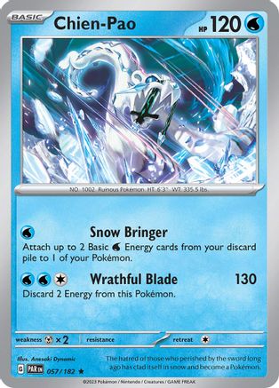 Chien-Pao (57) Reverse Holofoil [SV: Paradox Rift] Pokemon Single Pokémon