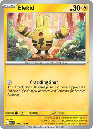 Elekid (59) [SV: Paradox Rift] Pokemon Single Pokémon