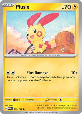 Plusle - 060/182 Reverse Holofoil [SV: Paradox Rift] Pokemon Single Pokémon