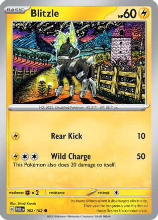 Blitzle - 062/182 Reverse Holofoil [SV: Paradox Rift] Pokemon Single Pokémon