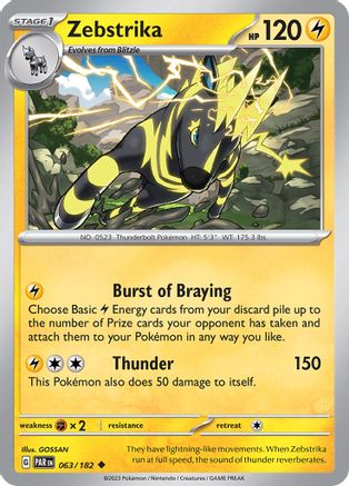 Zebstrika (63) [SV: Paradox Rift] Pokemon Single Pokémon