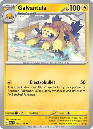 Galvantula (65) Reverse Holofoil [SV: Paradox Rift] Pokemon Single Pokémon
