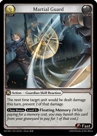 Martial Guard (054) [Alchemical Revolution Starter Decks] Grand Archive Single Weebs of the Shore