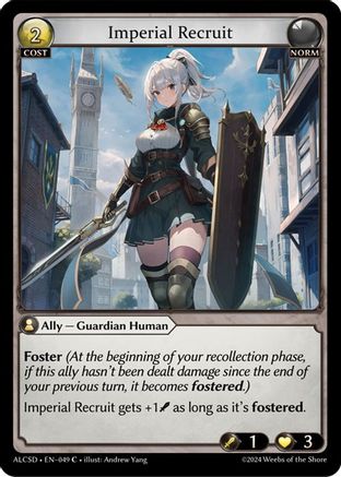 Imperial Recruit (049) [Alchemical Revolution Starter Decks] Grand Archive Single Weebs of the Shore