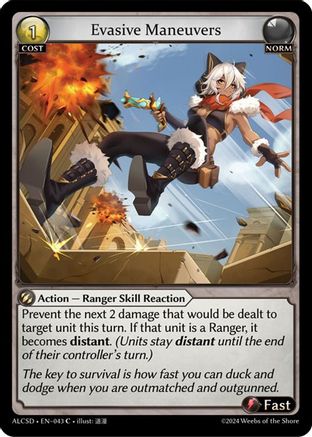Evasive Maneuvers (043) [Alchemical Revolution Starter Decks] Grand Archive Single Weebs of the Shore