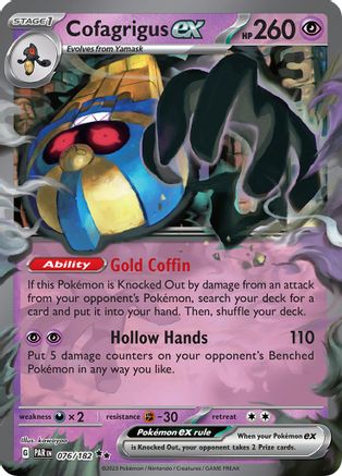 Cofagrigus ex (76) Holofoil [SV: Paradox Rift] Pokemon Single Pokémon