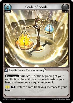 Scale of Souls (027) [Alchemical Revolution Starter Decks] Grand Archive Single Weebs of the Shore