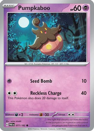 Pumpkaboo (77) [SV: Paradox Rift] Pokemon Single Pokémon