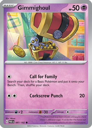 Gimmighoul - 087/182 Reverse Holofoil [SV: Paradox Rift] Pokemon Single Pokémon