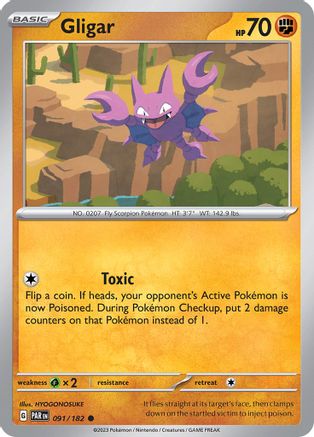 Gligar (91) [SV: Paradox Rift] Pokemon Single Pokémon