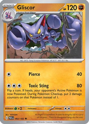 Gliscor (92) [SV: Paradox Rift] Pokemon Single Pokémon