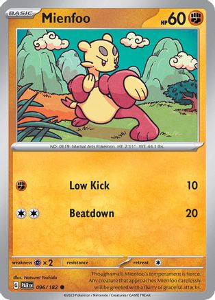 Mienfoo (96) [SV: Paradox Rift] Pokemon Single Pokémon