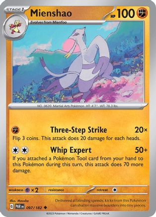 Mienshao - 097/182 Reverse Holofoil [SV: Paradox Rift] Pokemon Single Pokémon