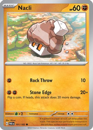 Nacli - 101/182 [SV: Paradox Rift] Pokemon Single Pokémon