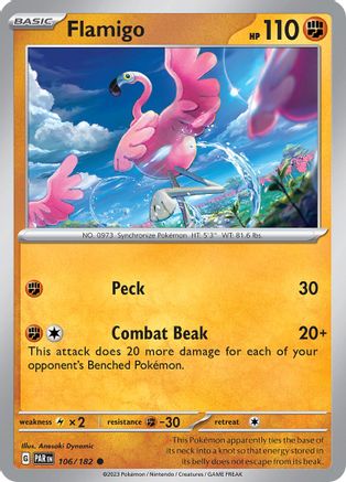 Flamigo (106) Reverse Holofoil [SV: Paradox Rift] Pokemon Single Pokémon