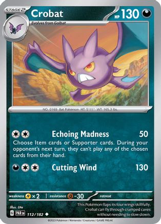 Crobat (112) Reverse Holofoil [SV: Paradox Rift] Pokemon Single Pokémon
