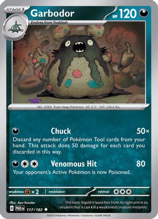 Garbodor - 117/182 [SV: Paradox Rift] Pokemon Single Pokémon