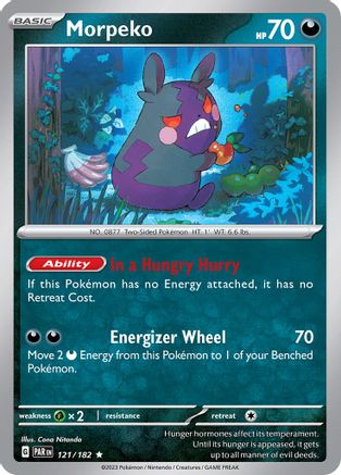 Morpeko - 121/182 Reverse Holofoil [SV: Paradox Rift] Pokemon Single Pokémon