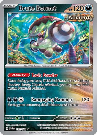 Brute Bonnet - 123/182 Reverse Holofoil [SV: Paradox Rift] Pokemon Single Pokémon