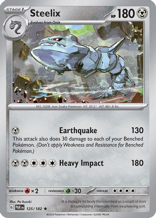 Steelix - 125/182 Holofoil [SV: Paradox Rift] Pokemon Single Pokémon