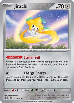 Jirachi (126) Reverse Holofoil [SV: Paradox Rift] Pokemon Single Pokémon