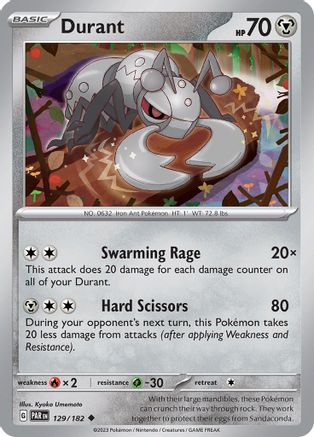 Durant (129) Reverse Holofoil [SV: Paradox Rift] Pokemon Single Pokémon