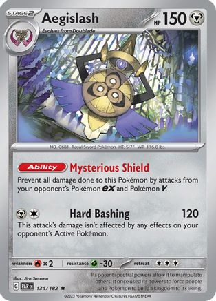 Aegislash - 134/182 Reverse Holofoil [SV: Paradox Rift] Pokemon Single Pokémon