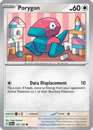 Porygon (142) Reverse Holofoil [SV: Paradox Rift] Pokemon Single Pokémon