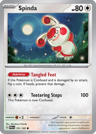 Spinda (151) [SV04 Paradox Rift] Pokemon Single Pokémon