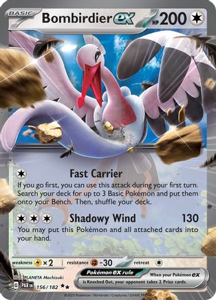 Bombirdier ex (156) Holofoil [SV: Paradox Rift] Pokemon Single Pokémon