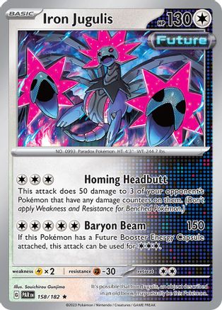 Iron Jugulis - 158/182 Holofoil [SV: Paradox Rift] Pokemon Single Pokémon