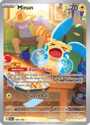 Minun - 194/182 Holofoil [SV: Paradox Rift] Pokemon Single Pokémon