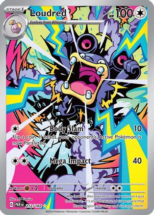 Loudred - 212/182 Holofoil [SV: Paradox Rift] Pokemon Single Pokémon