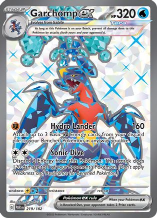 Garchomp ex - 219/182 Holofoil [SV: Paradox Rift] Pokemon Single Pokémon