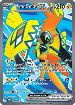 Tapu Koko ex - 222/182 Holofoil [SV: Paradox Rift] Pokemon Single Pokémon