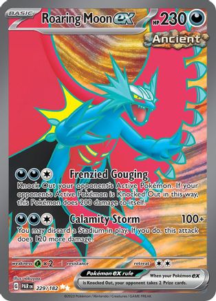 Roaring Moon ex - 229/182 (229) - [SV: Paradox Rift] Holofoil Pokemon Single Pokémon