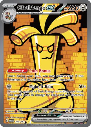 Gholdengo ex - 252/182 Holofoil [SV: Paradox Rift] Pokemon Single Pokémon