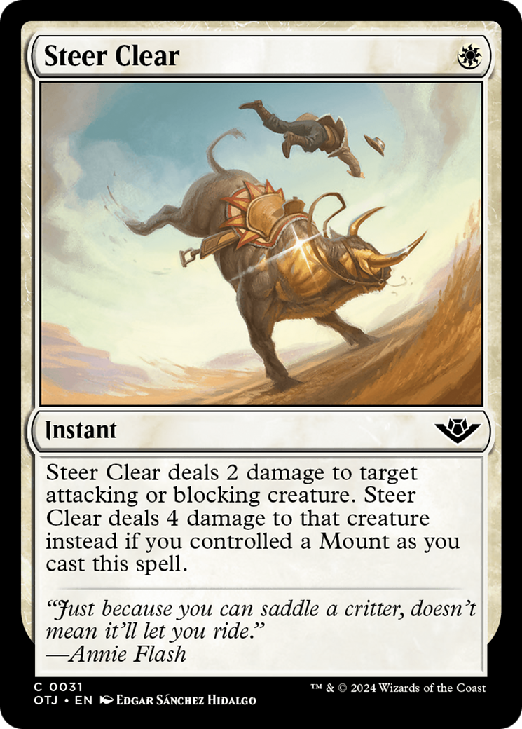 Steer Clear (OTJ-031) [Outlaws of Thunder Junction] Foil MTG Single Wizards of the Coast