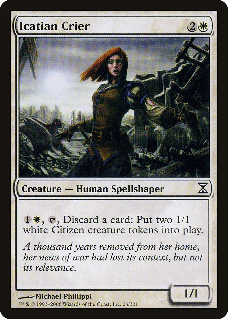 Icatian Crier (TSP-023) [Time Spiral] Foil MTG Single Wizards of the Coast