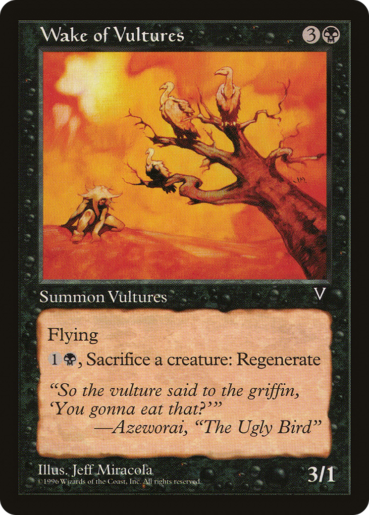 Wake of Vultures (VIS-) [Visions] MTG Single Wizards of the Coast