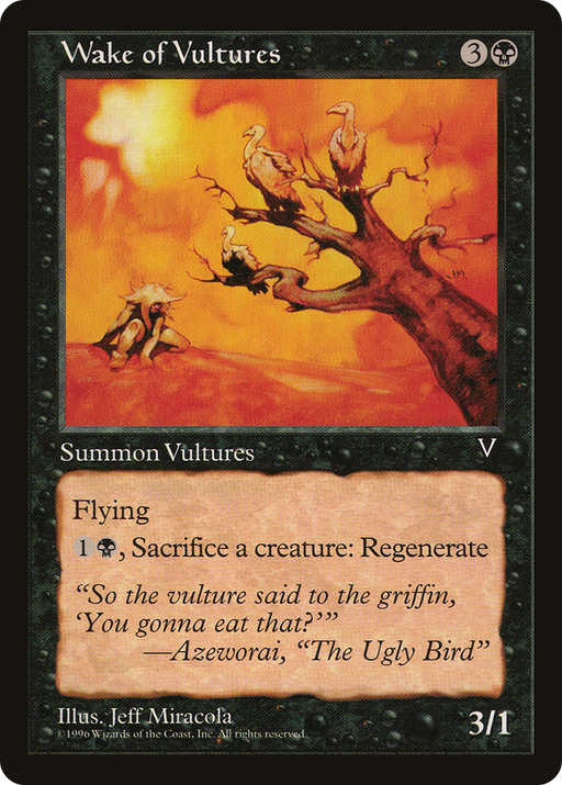Wake of Vultures (VIS-) [Visions] MTG Single Wizards of the Coast