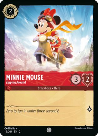 Minnie Mouse - Zipping Around (115/204) [Rise of the Floodborn] Lorcana Single Disney