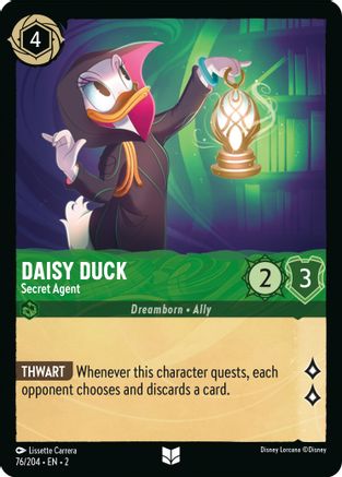 Daisy Duck - Secret Agent (76/204) [Rise of the Floodborn] Cold Foil Lorcana Single Disney