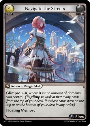 Navigate the Streets (064) [Alchemical Revolution] Foil Grand Archive Single Weebs of the Shore