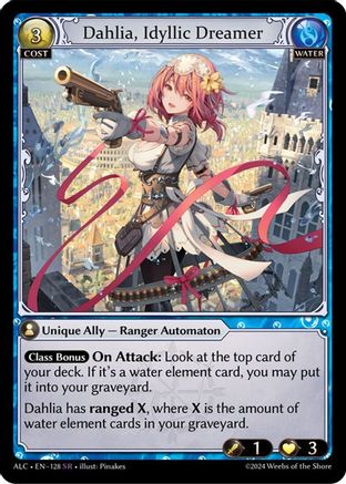 Dahlia, Idyllic Dreamer (128) [Alchemical Revolution] Foil Grand Archive Single Weebs of the Shore