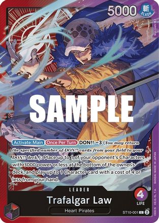 Trafalgar Law (001) (ST10-001) [Ultra Deck: The Three Captains] Foil One Piece Single Bandai