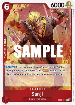 Sanji (ST10-004) [Ultra Deck: The Three Captains] Foil One Piece Single Bandai