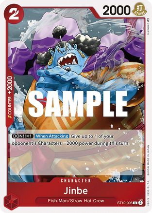 Jinbe (ST10-005) [Ultra Deck: The Three Captains] Foil One Piece Single Bandai