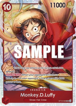 Monkey.D.Luffy (006) (ST10-006) [Ultra Deck: The Three Captains] Foil One Piece Single Bandai