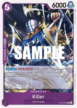 Killer (ST10-007) [Ultra Deck: The Three Captains] Foil One Piece Single Bandai